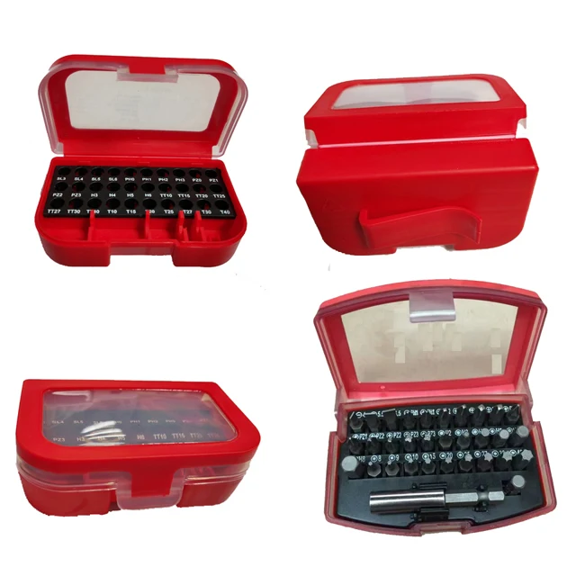32 piece bit set screwdriver bit kit repair tool box in S2 or chrome vanadium material popular hand tool kit