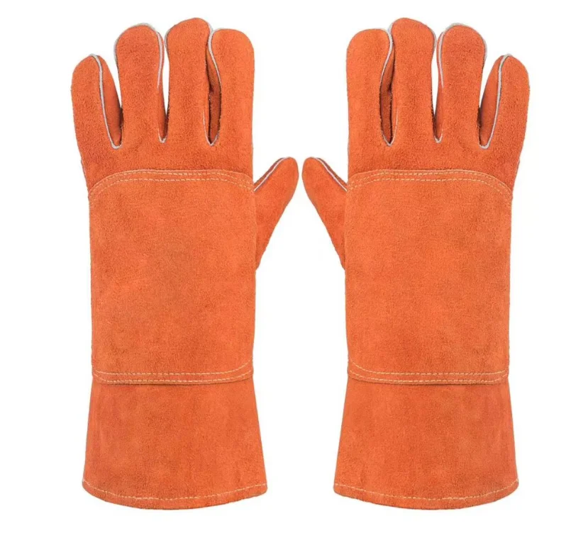 Industrial Cowsplit Leather Heat Resistant Safety Work Protection gloves For Welding Work