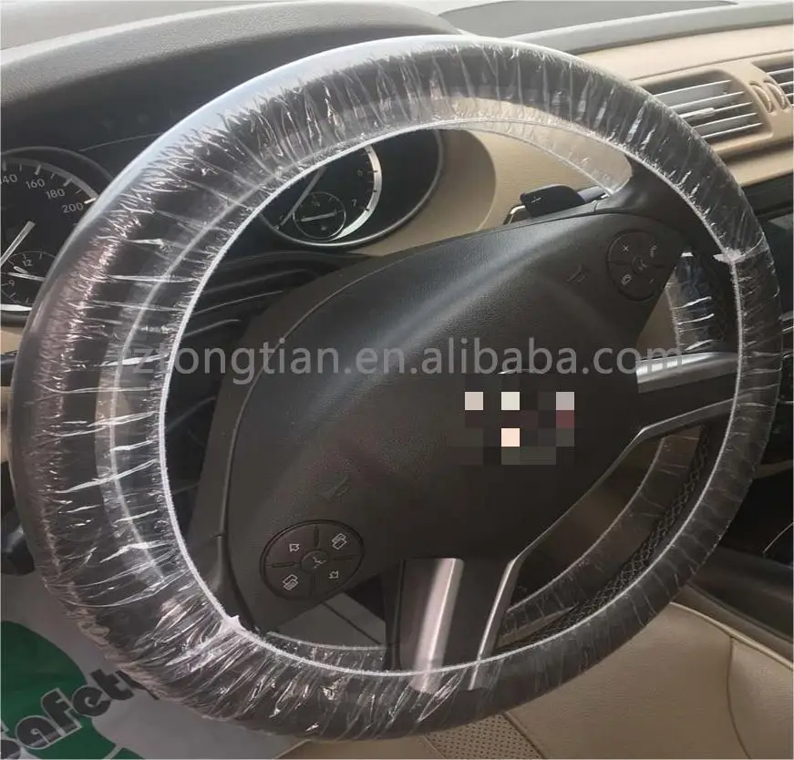 Interior Car Steering Wheel Cover  Film Universal Transparent Plastic