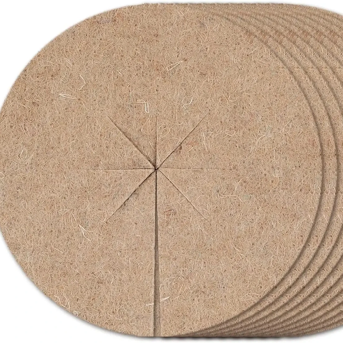 Nonwoven 100%  Natural Hydroponic Jute Fiber Felt Grow Pads for Germination Trays