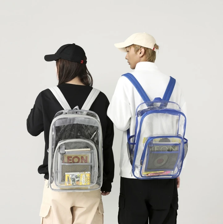 Transparent PVC Backpack PVC Travel Backpack Large Capacity Student Backpack