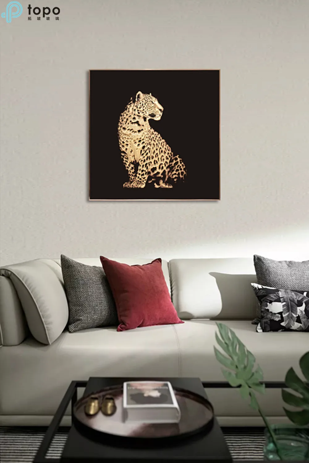 
Leopard Animal Tempered Art Glass Paintings(MR-YB6-2039) 