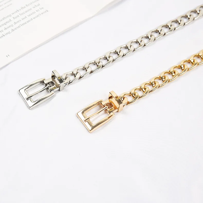 2022 Hot Selling Fashion Luxury Metal Pin Buckle Belt Waist Chain Belt For Women