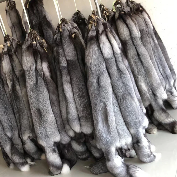 Natural fox skin, clothing, shoes and hats fur decoration accessories, real silver fox red fox skin