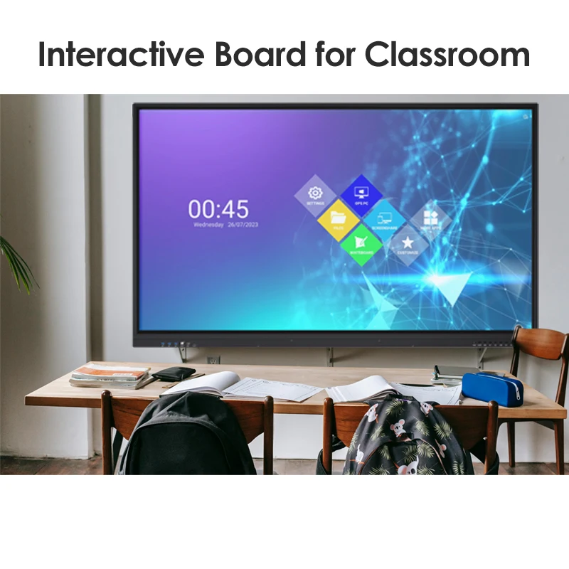 110 inch Wireless screen sharing 4k Android 14 smart board digital boards interactive flat panel electronic whiteboard