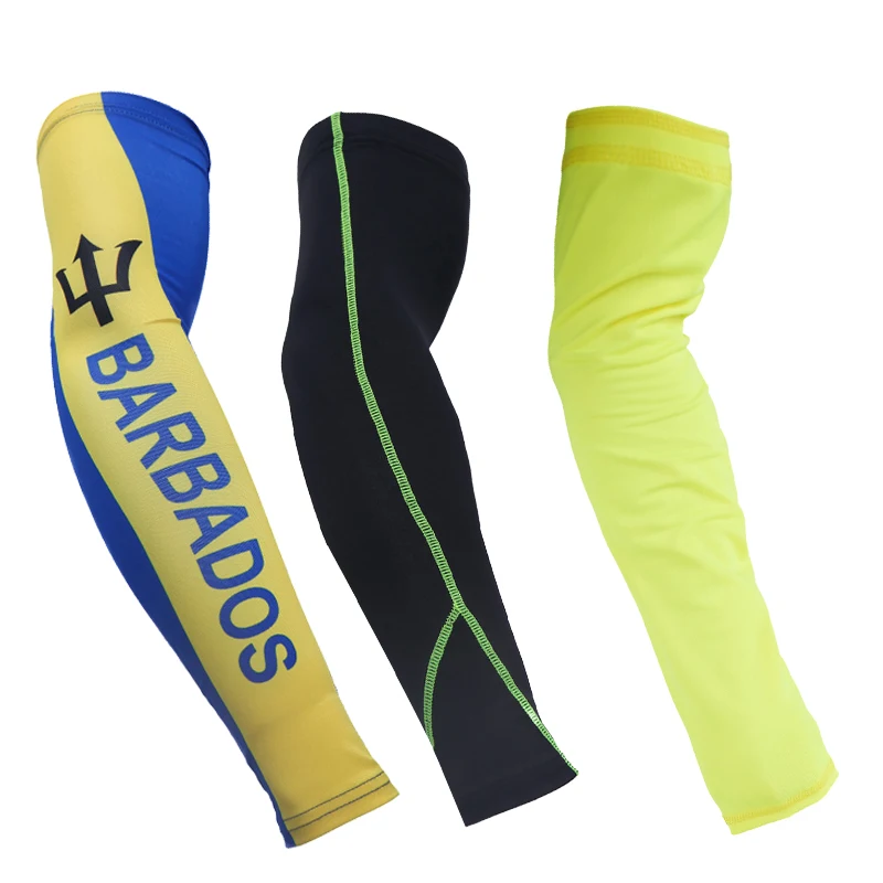 Blank Arm Sleeves Sun Protection Breathable Compression Arm Sleeves