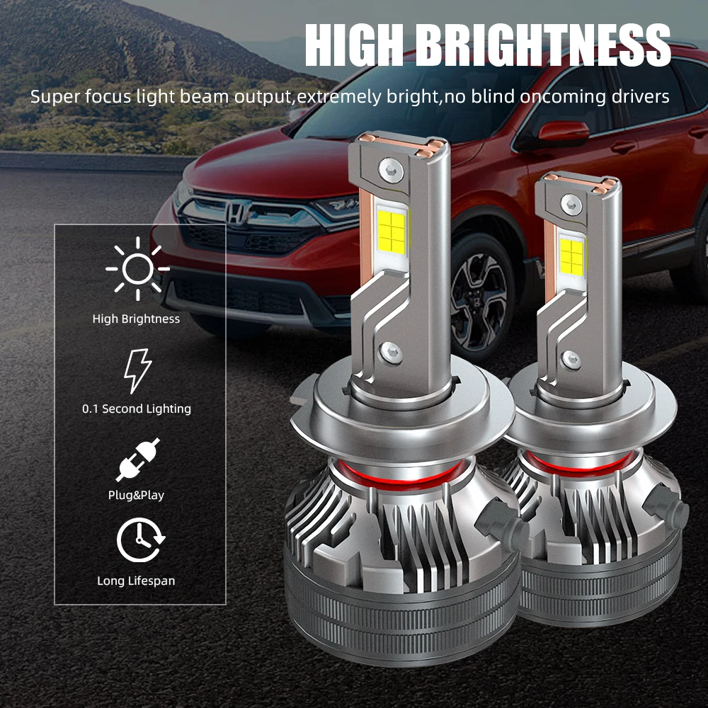Bull Vision P7Q 200W 31000lm super bright auto lamp H4 led headlight bulb H7 H11 9005 led headlights for car accessories