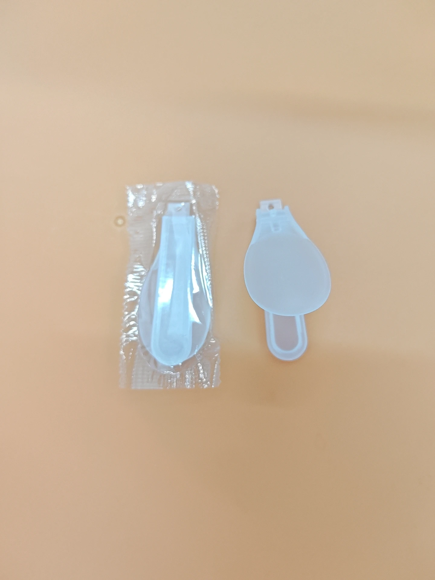 Disposable Plastic Folding Spoon for Travel Convenient Carry-On Item