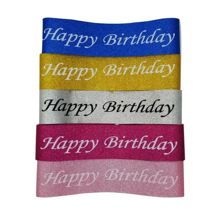 1pcs Birthday Girl Sash Happy Birthday Satin Sashes Shoulder Strap Birthday party decorations