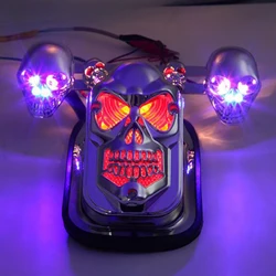 Motorcycle Skull Turn Signal Rear Brake Tail Light Modified Accessories LED Skull Taillight Turn Signal Lights