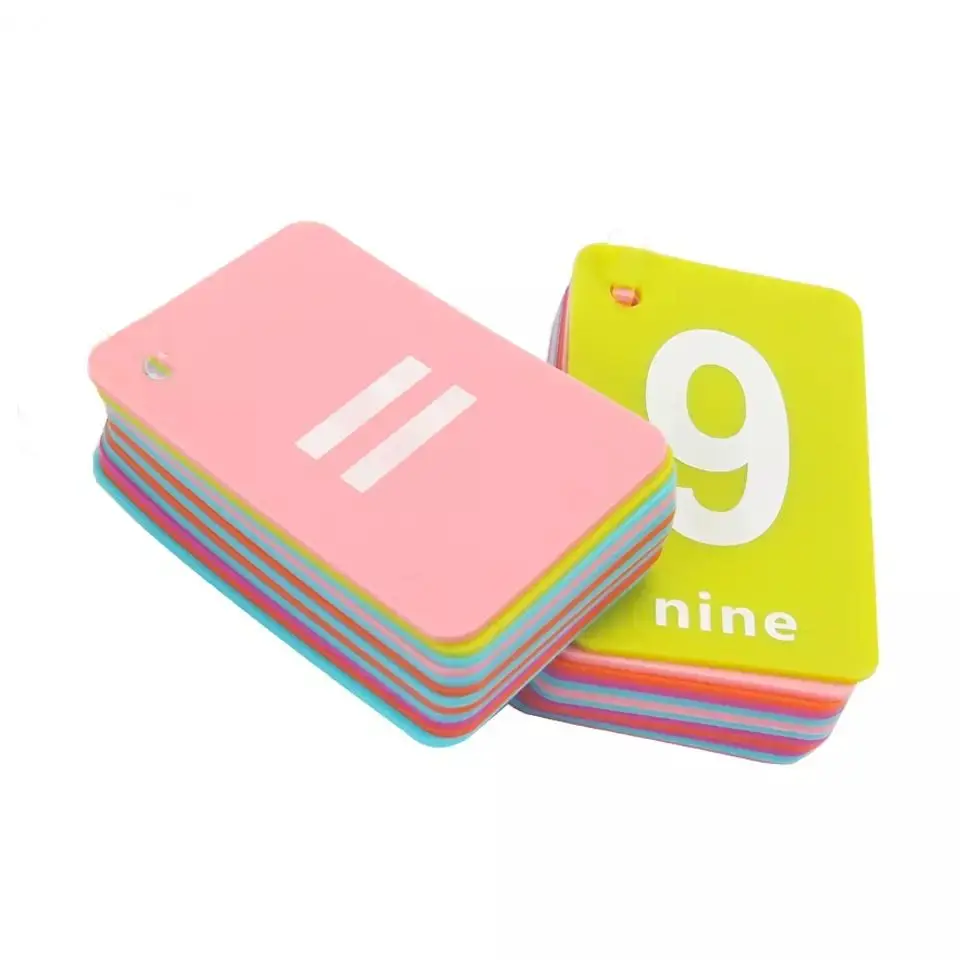 Early childhood education flash card recognition card matching shape English alphanumeric recognition card