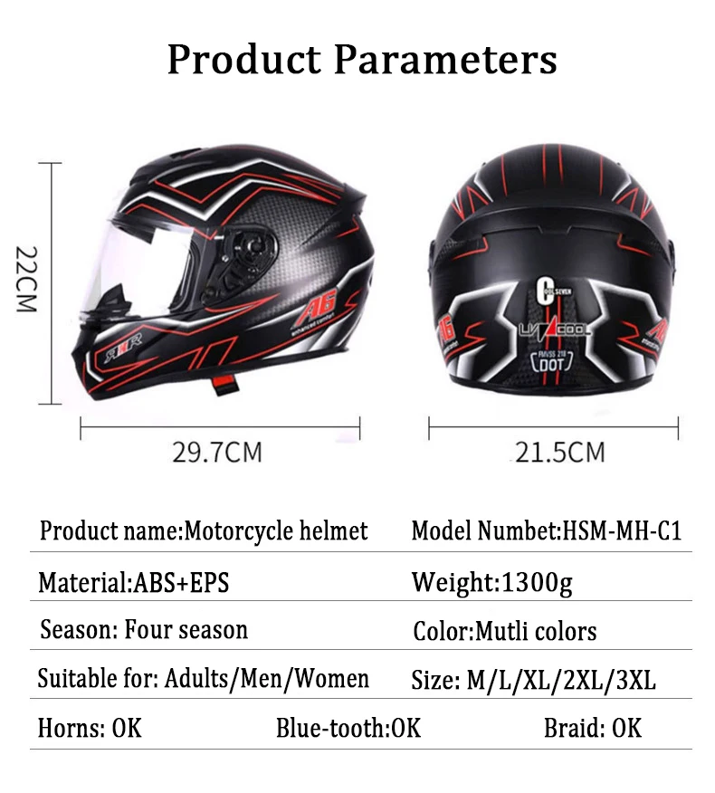 Custom DOT ECE Approved Motor Cycle Helmet Anti-fog Lens Motor Locomotive Accessories Cascos Full Face Helmets Motorcycles