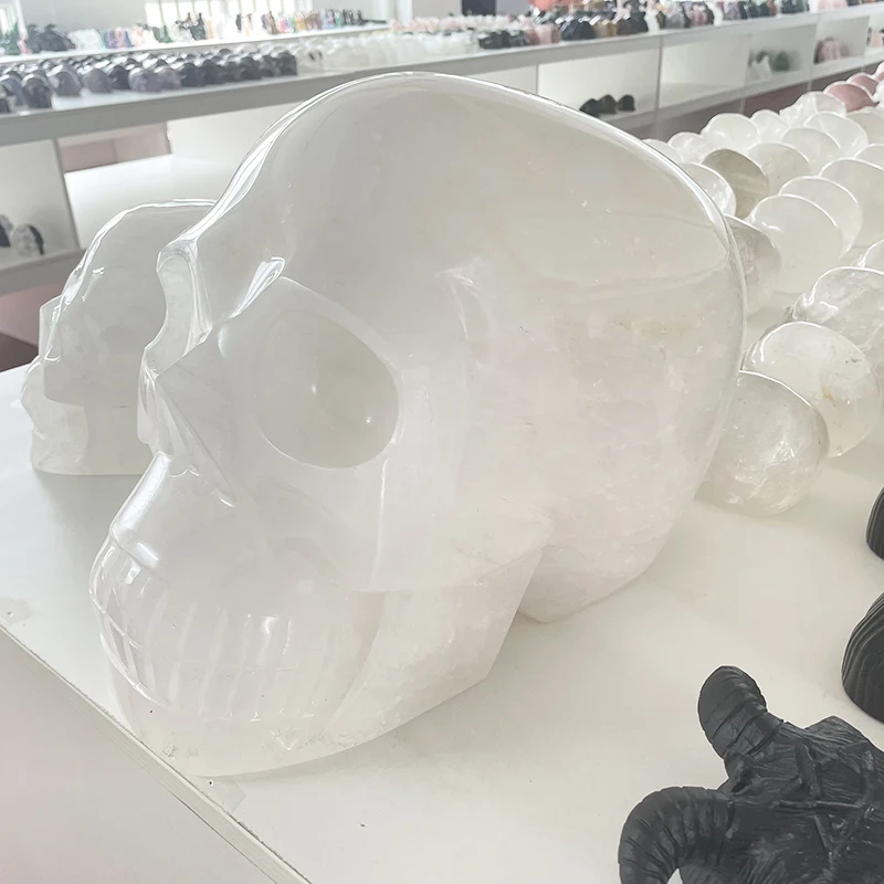 Natural High Quality Crystal Skulls Wholesale Customized Size Big Size Large Clear Quartz Skulls