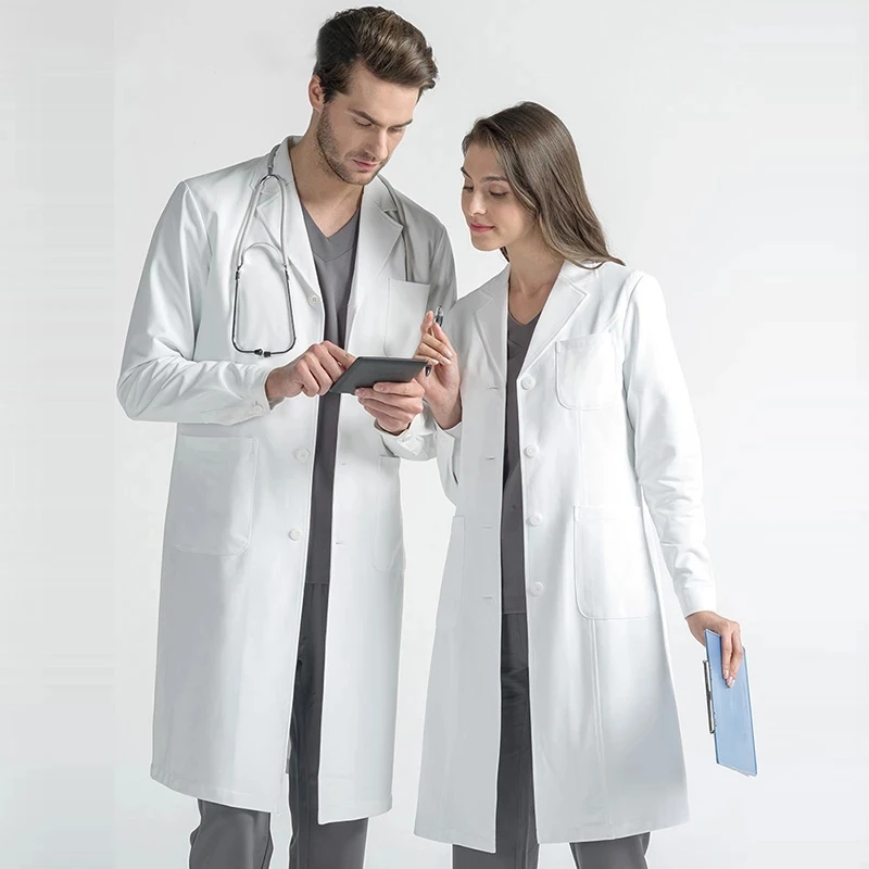 High Quality Scrubs White Lab Coat Pet Grooming Slim Beauty Salon Work Uniforms Health Service Surgical Scrubs Uniform