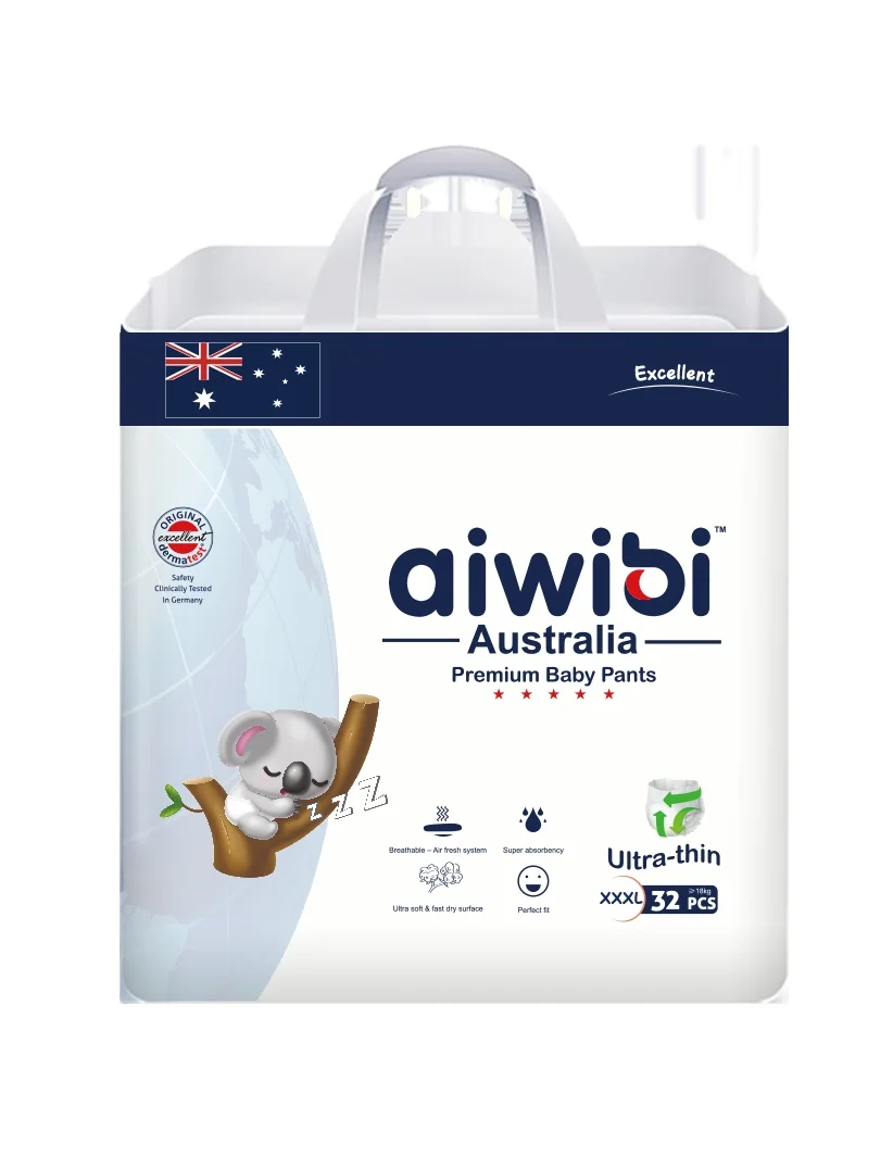 AIWIBI disposable baby diapers best selling high quality baby diapers  pants ultra thin good pampering baby nappies XXXL size 7