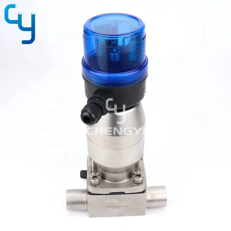 Forged T type 3 way diaphragm valve  for WFI loop user point automatic T valve