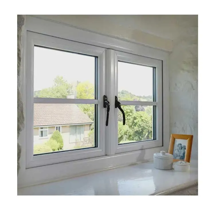 Aluminum Triple Glass Glazed Profile Swing Windows Soundproof Aluminium Casement Window
