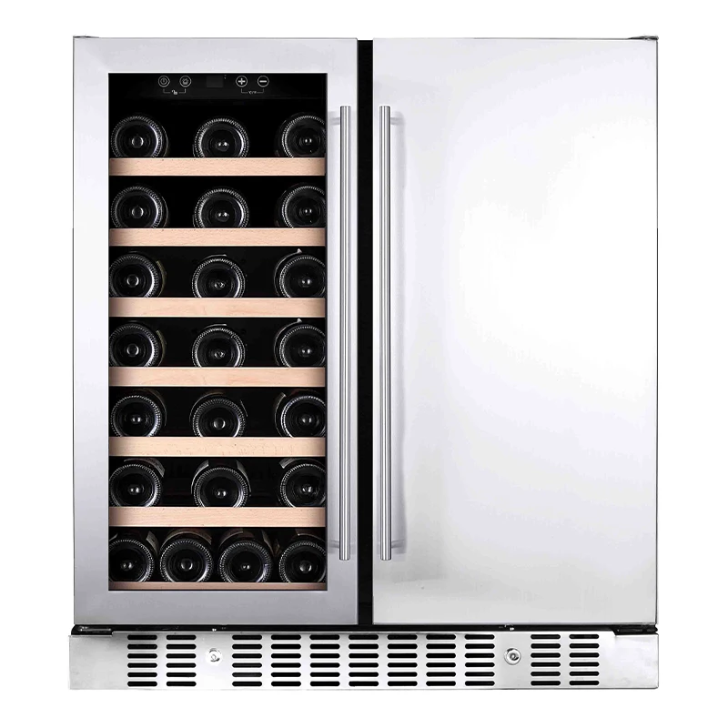 Vinopro Заводская распродажа бытовой встроенной установки 37 + 95 банок компрессорного типа кулер двойной зоны 176 л Электрический винный холодильник