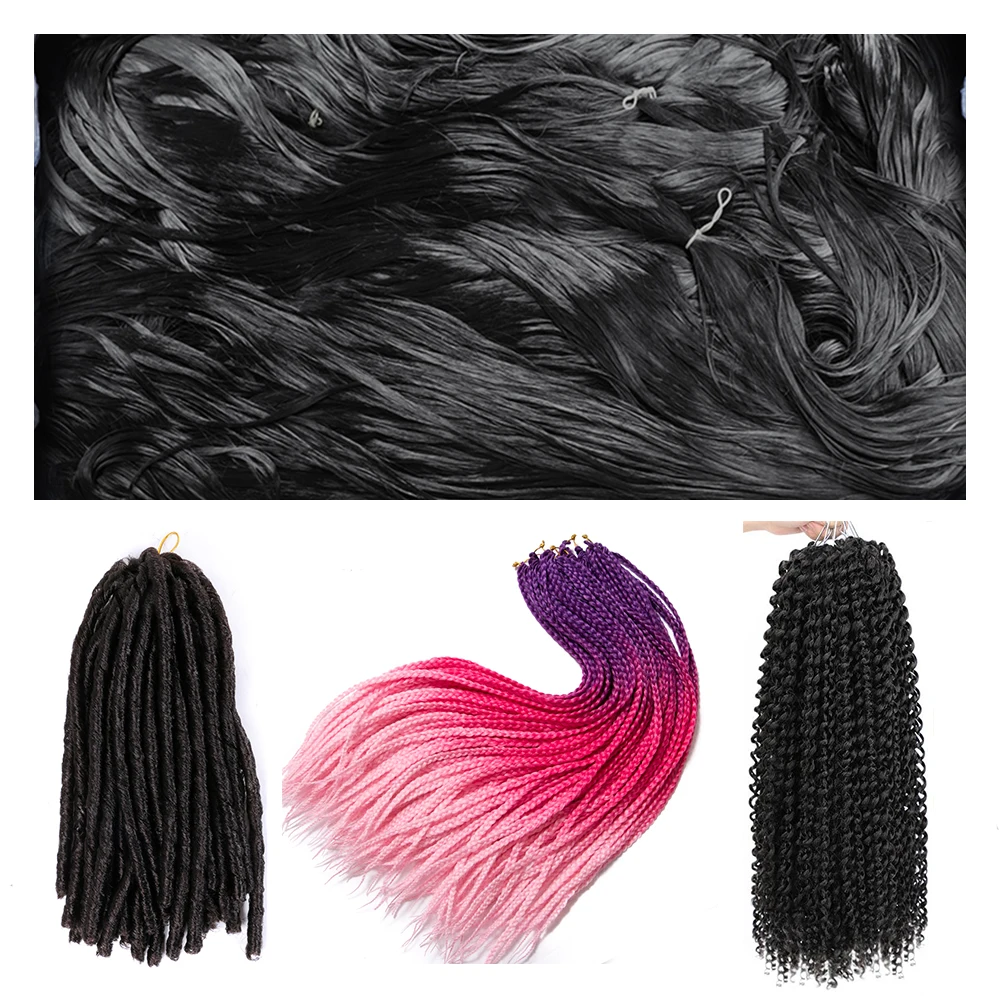 
MT-низкотемпературное волокно, синтетические волосы для наращивания, сырье, Омбре, Джамбо плетеные африканские волосы для плетения крючком 