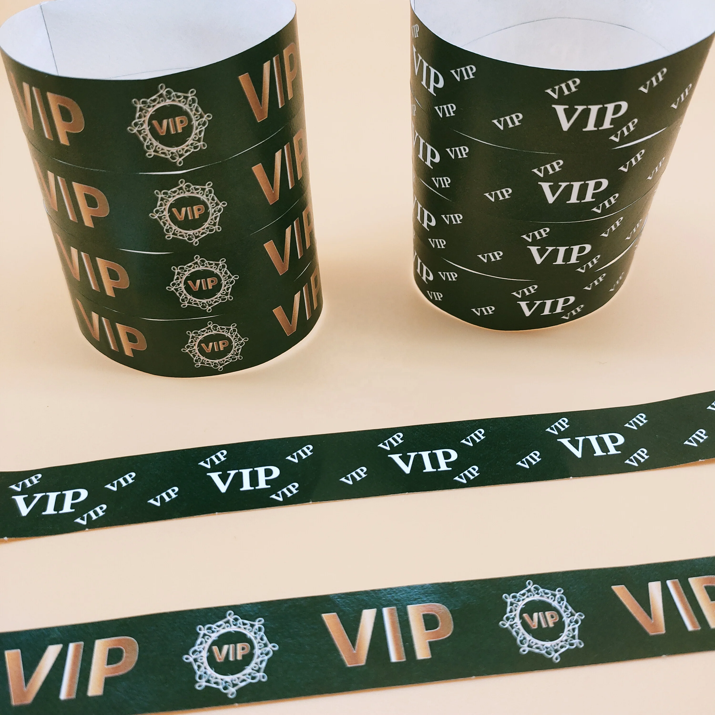 DDJOY Stock Sheets Stock Festival Tyvek Wristbands Tickets , Paper Custom VIP Bracelets For Events Entry