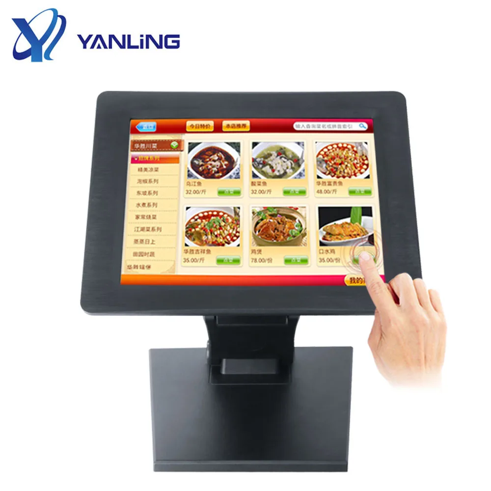 Встроенный промышленный компьютер 10,4 дюймов J1900 безвентиляторная сенсорная панель ПК все в одном Ресторан Сенсорный экран компьютер