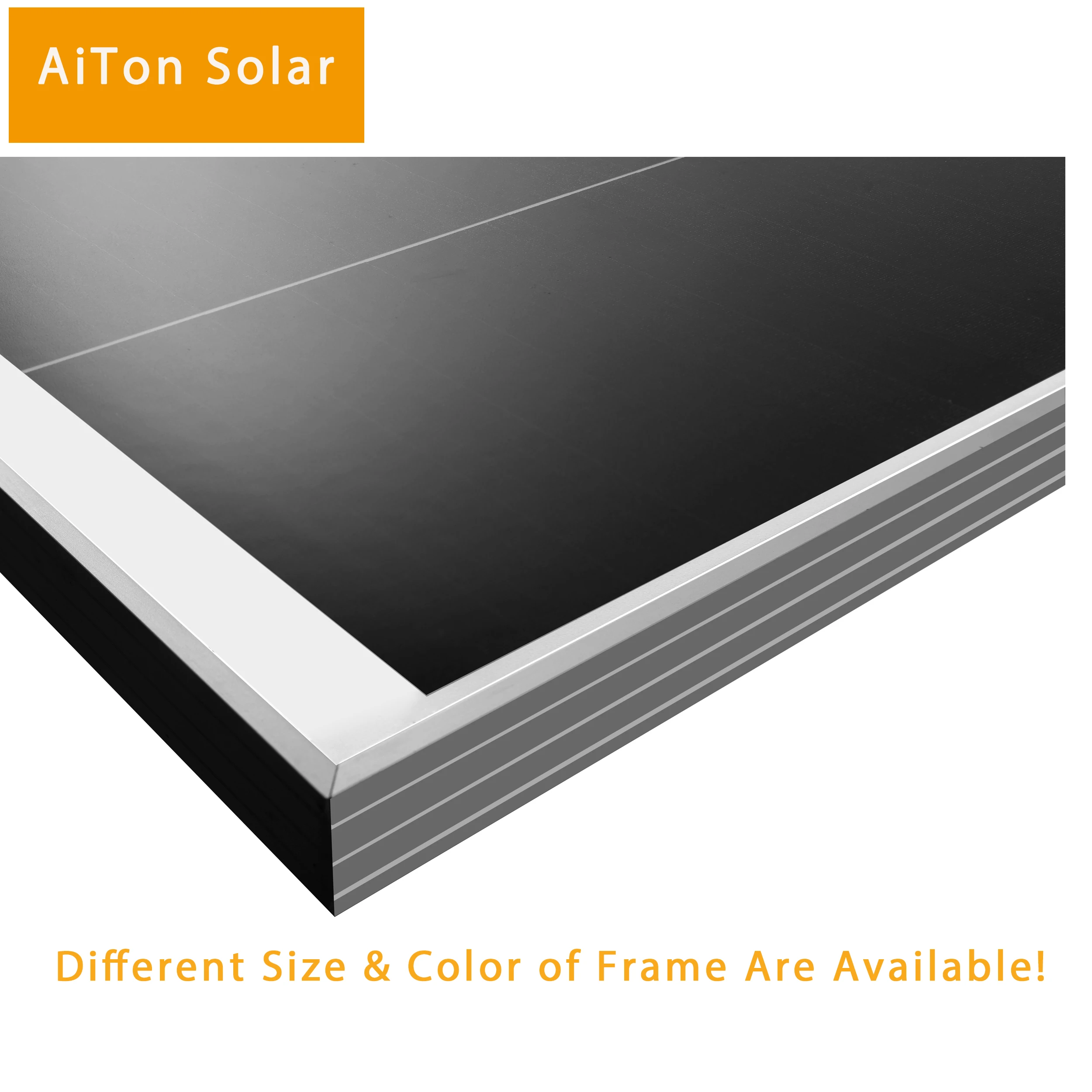 AiTon 500W Thin EVA Film 210*210mm Wafer Manufacturer Solar Panel for House Balcony Rooftop