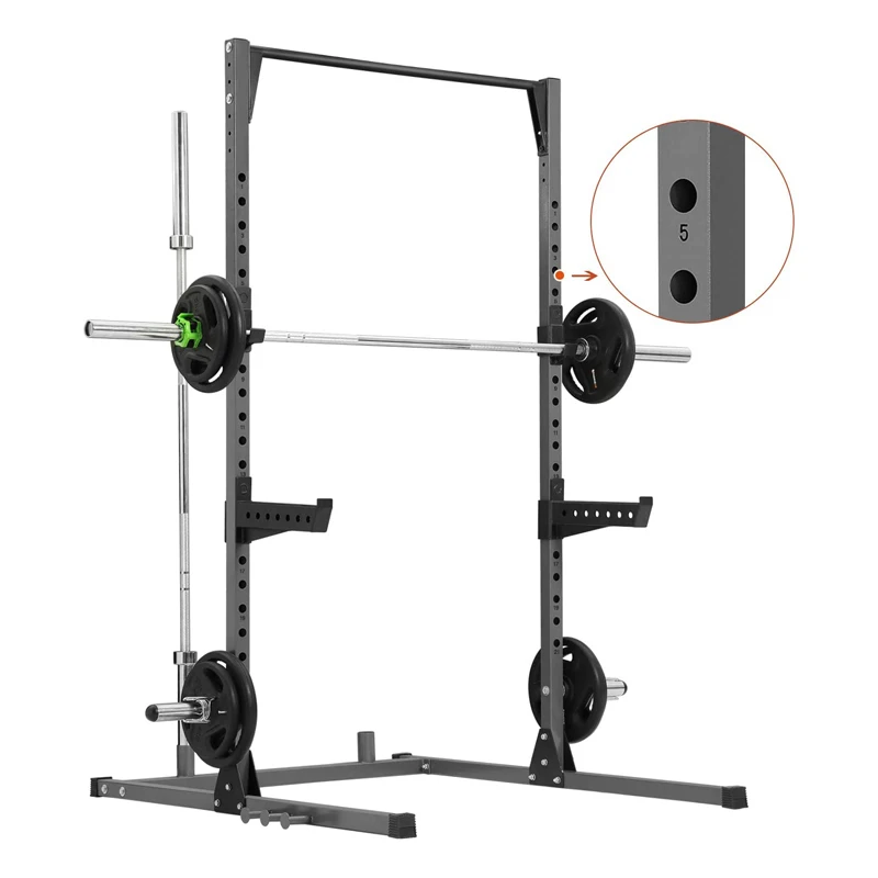 
FlagWorld Power Squat Rack Stand Weight Lifting Workout Station Adjustable Exercise Power Cage with Pull Up Bar for Home Gym 