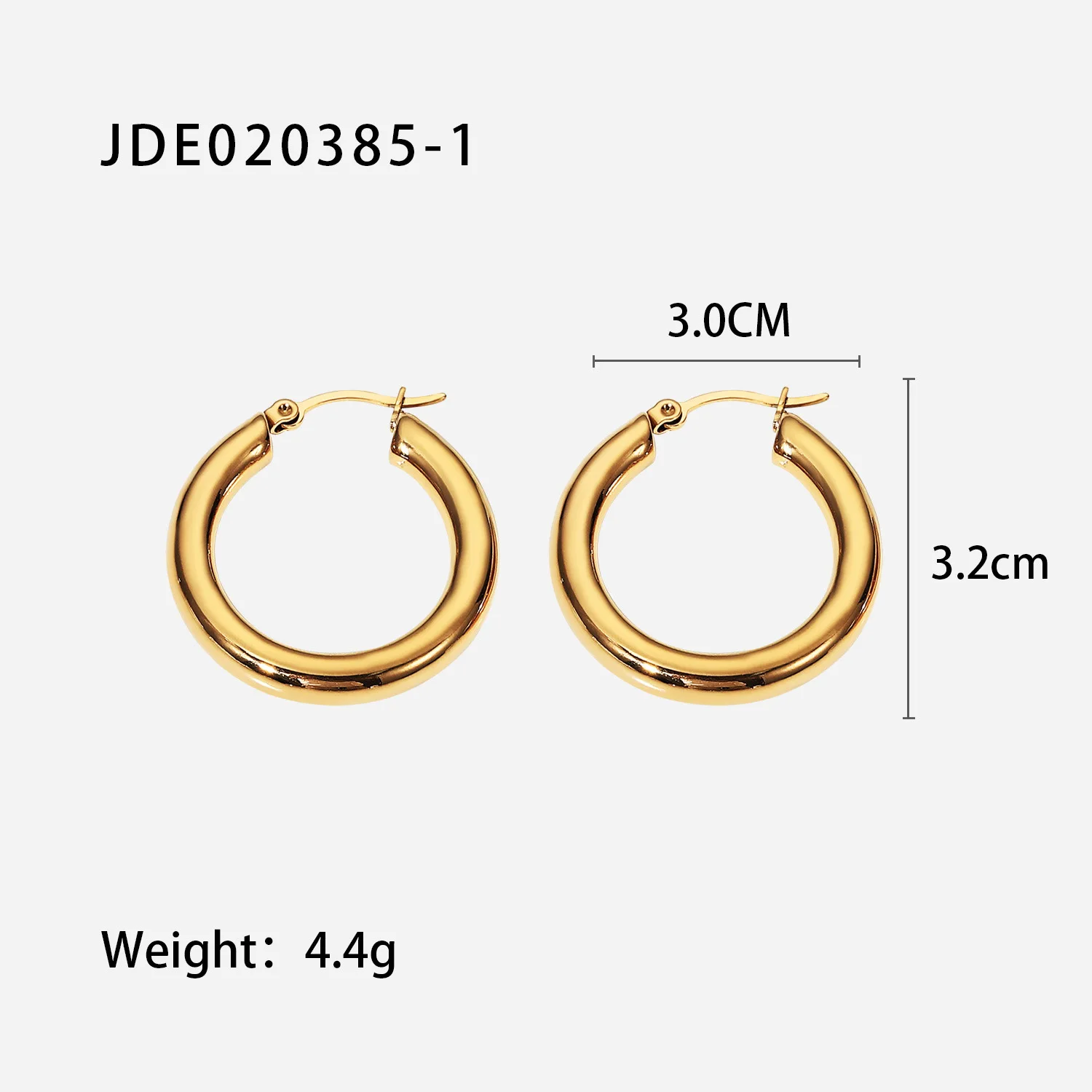 Lateefah OEM Stainless Steel Mini Hoop Jewelry 18k PVD Plated Waterproof Earrings For Baby Girl