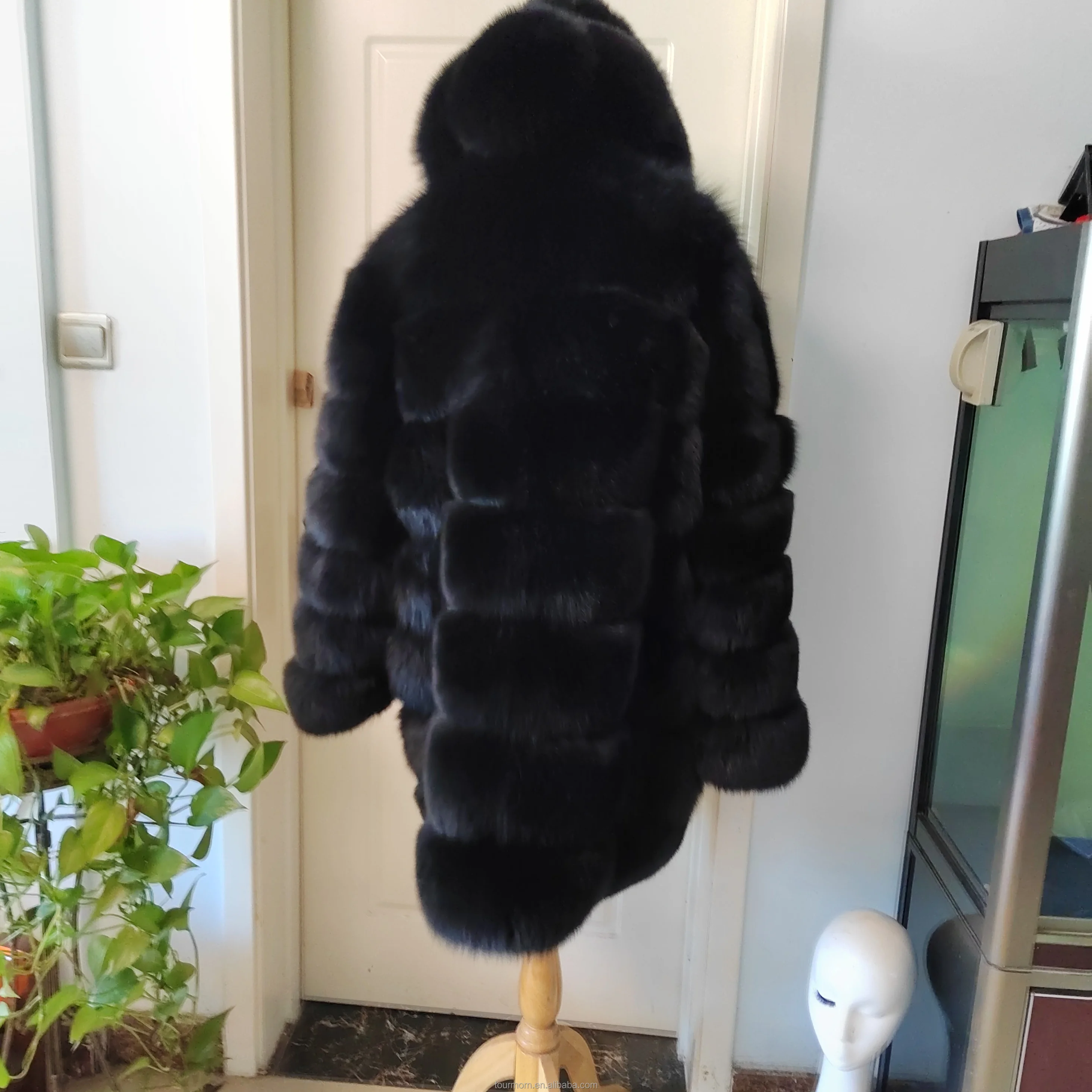 custom  fox fur coat for men big coat plus size fox fur jacket for men