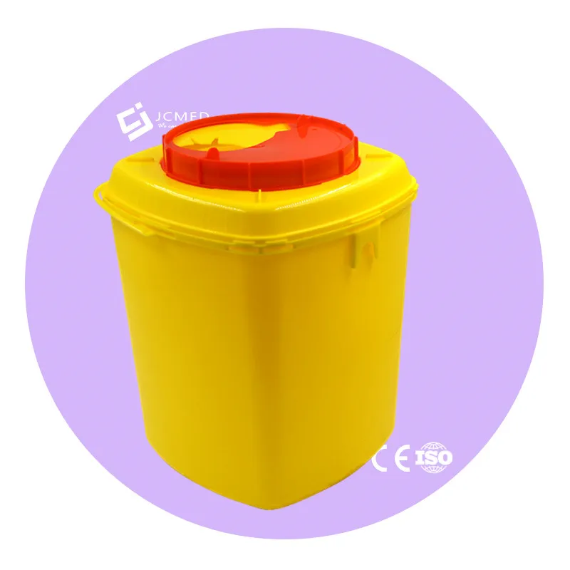 JCMED yellow 22L sharp container for chemo waste sharps disposal container bin sharps syringe container