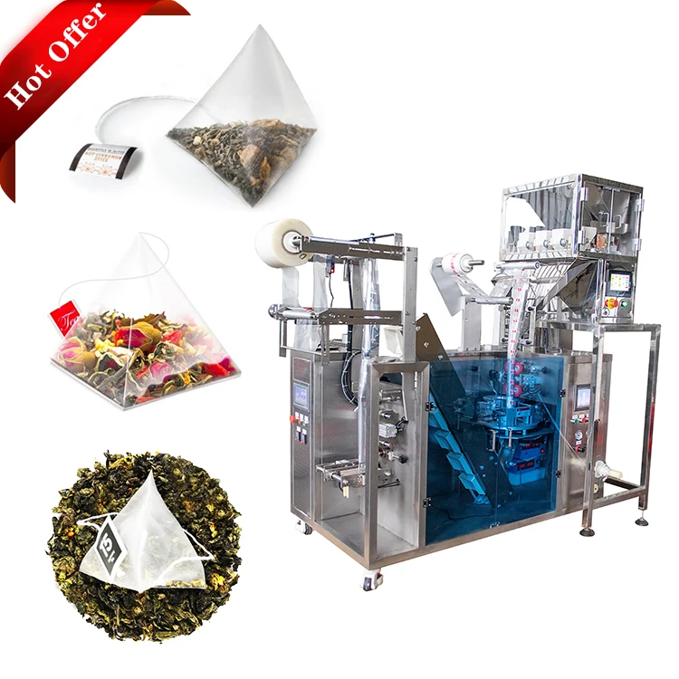 High quality triangle inner and outer  tea bag filling packing machine non-woven fabrics bag