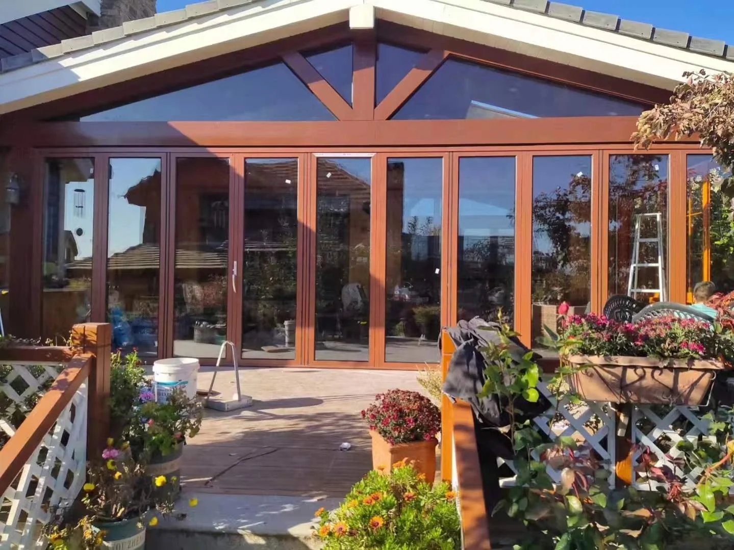Aluminum Patio Bi Folding Door With Screen Aluminium Bi-Folding Glass Doors