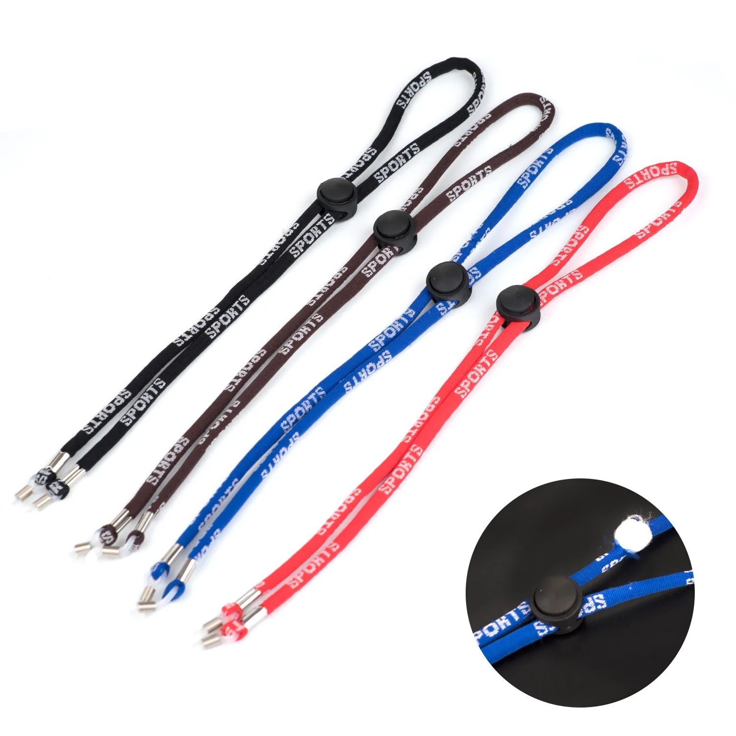 Регулируемый хлопковый фиксатор для спортивных очков, держатель для солнцезащитных очков, ремешок, держатель для очков, Безопасный шнур, цепочка для очков