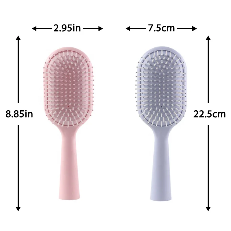 Customized logo new design colorful hair brush detangler massage cushion hair brush
