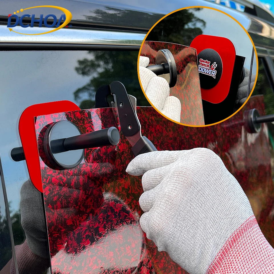 DCHOA 4 Set Vinyl Wrap Car Grip Magnet Holder with Silicone Metal Adsorption Mat