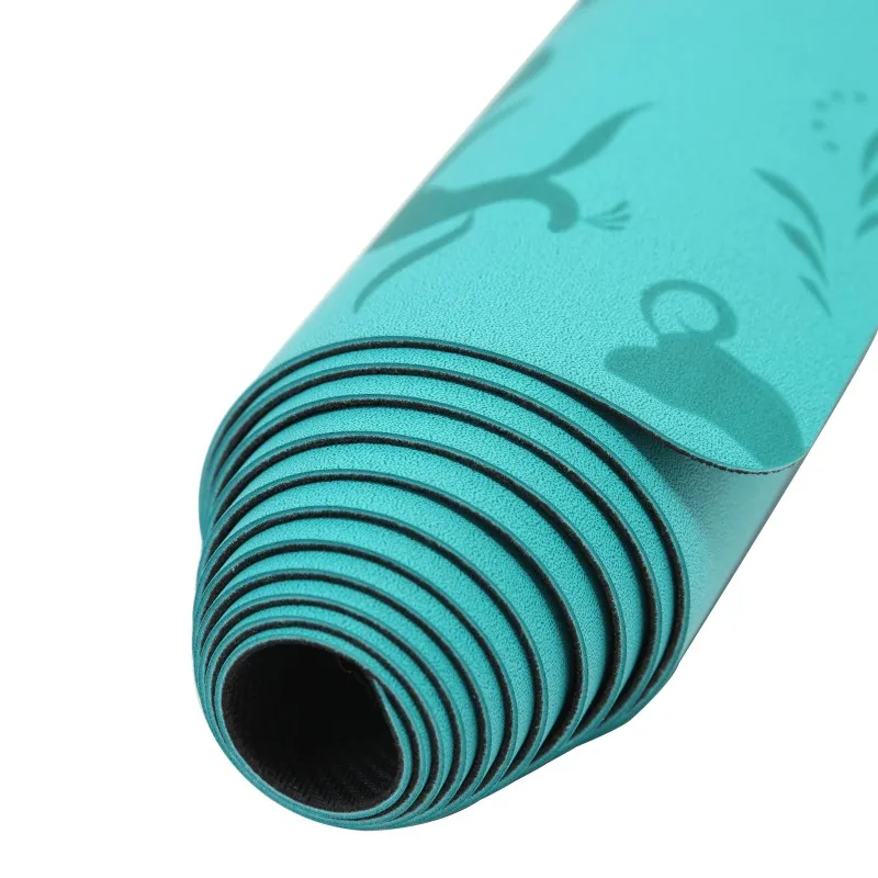 Eco Friendly Products 2023 Yoga and Pilates Anti Slip Fitness Matt Blue Frost PU Natural Rubber Yoga Mat