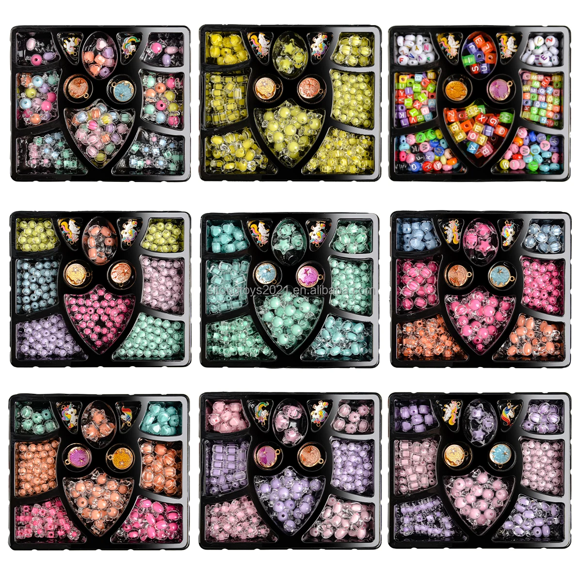 Wholesale Educational Toys girl Gift color Bracelet Toy Product diy beads Necklaces Bracelet Toys