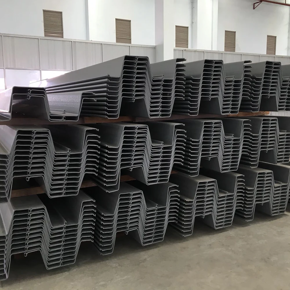 770 * 343.5 * 8.5mm harga cold formed z type 12 meter steel sheet pile baja for flood control