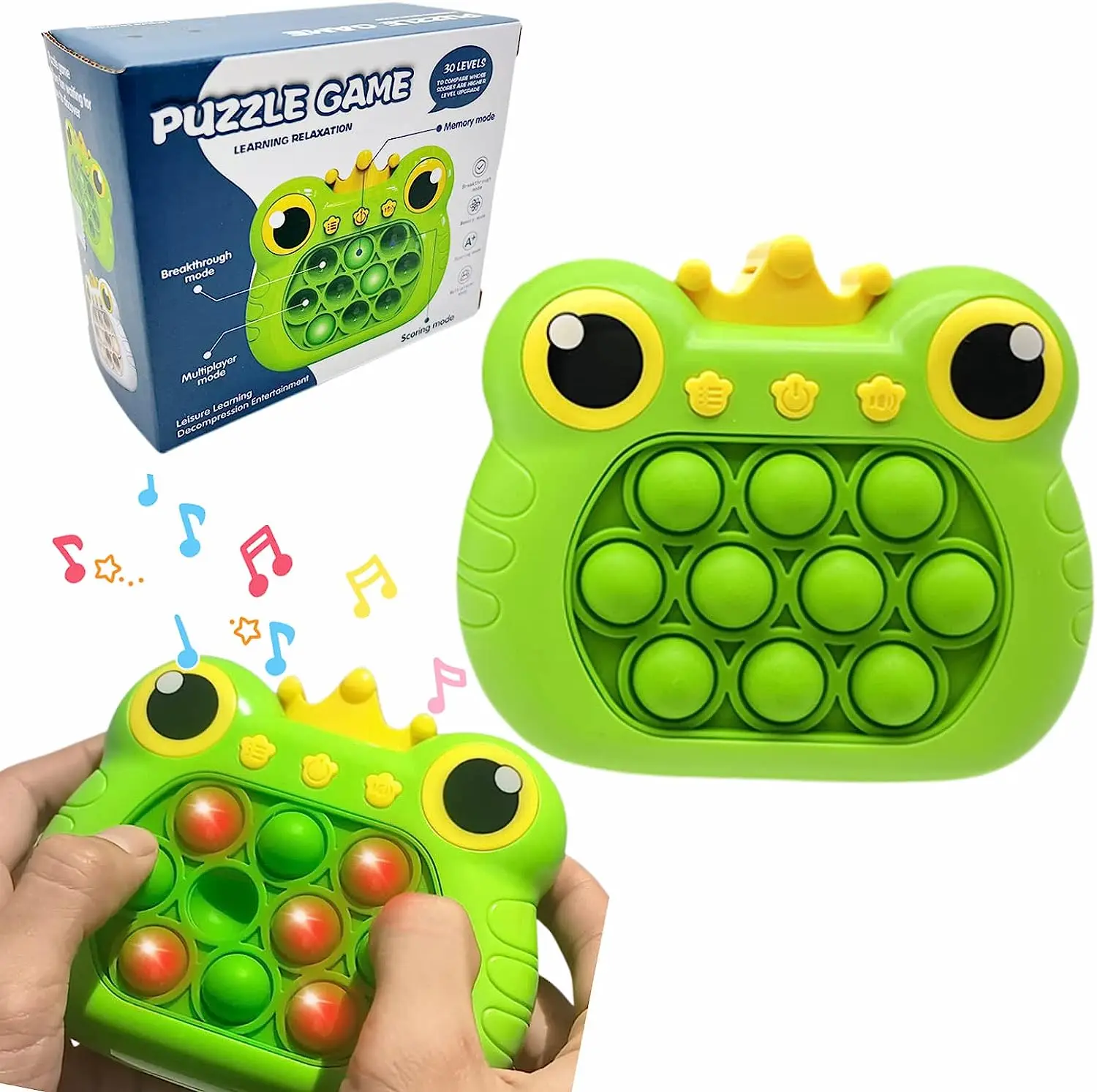 2023 New Push Pop Bubble it Silicone Puzzle Game Machine Reliever Rapid Squeeze Fidget Sensory Toys For Kids