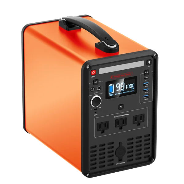 1000w 12v 110v 400000mah 1000 watt power bank portable solar power station with dual led light