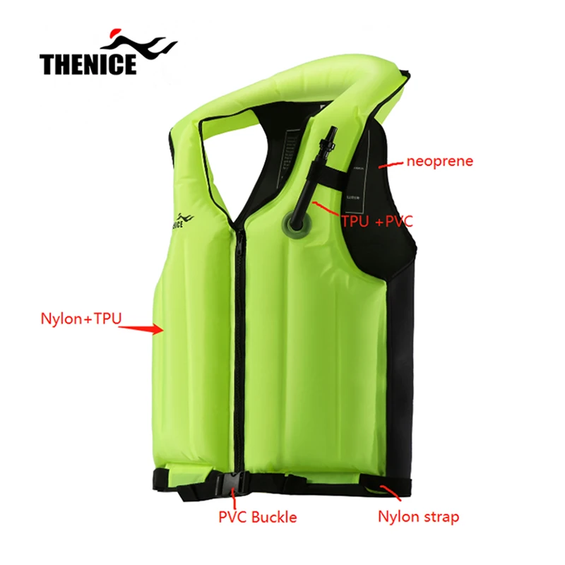 
Custom fishing equipment life Jacket adult and kids marine swim anti-drowning inflatable life vest 