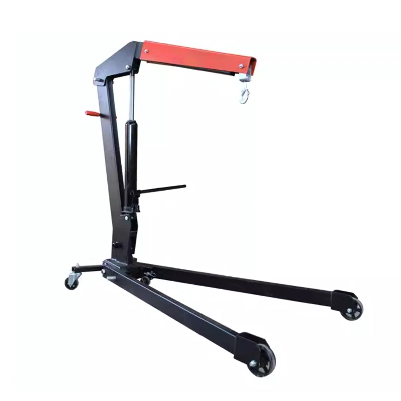 Sanlong fast delivery mobile 2ton 3ton manual hydraulic lifting engine crane for repair car engine