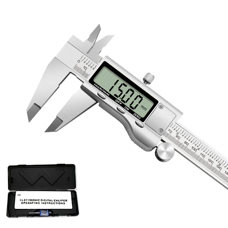 Stainless steel vernier caliper Thickness Gauge  Measuring Tool 150mm 200mm Micrometers Stainless-Steel Digital Vernier Calipers