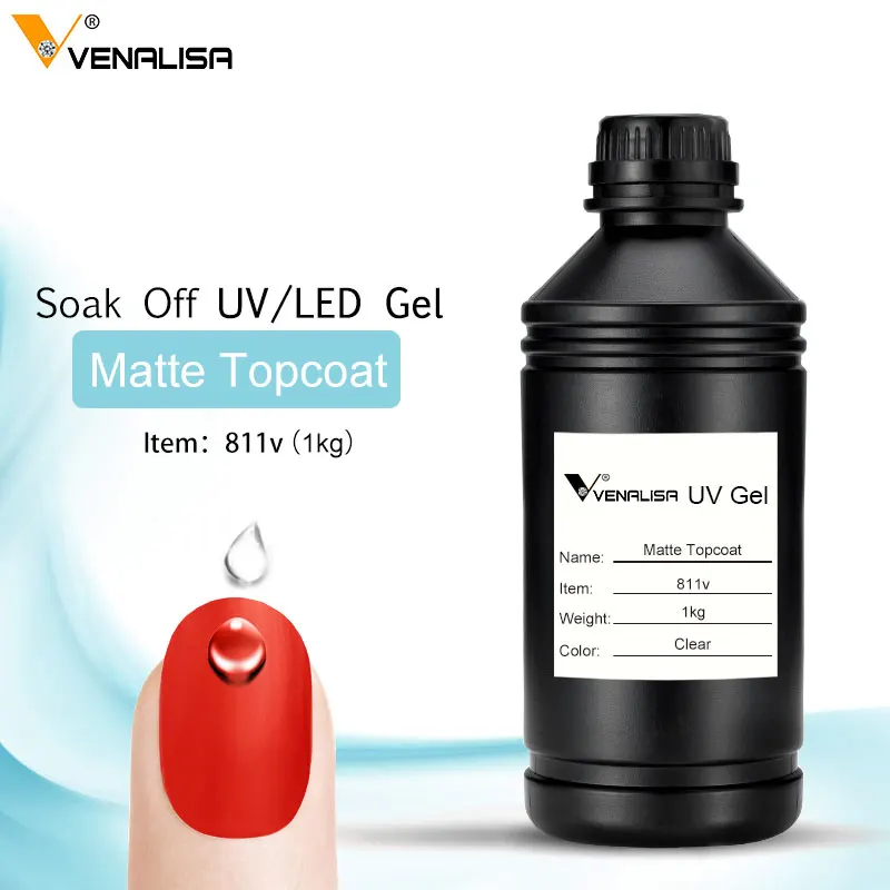 VENALISA private your own brand logo soak off UV GEL 1KG  Base coat Nail Gel Polish OEM Bulk package 1000ml base topcoat gel