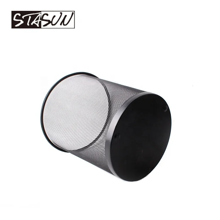 STASUN Round Wire Mesh Trash Can Metal Paper Waste Bin office school home use