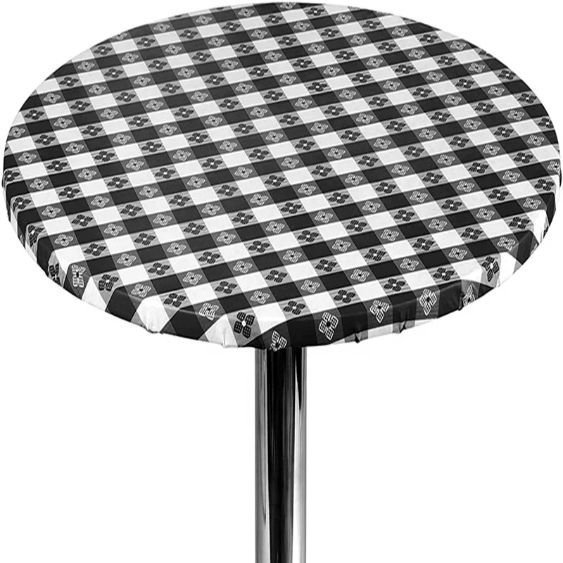
Waterproof Plastic Vinyl Elastic Edged Fitted Indoor and Outdoor Table Covers 