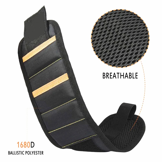 1680D Nylon Holding Tools Customized Portable Tool Bag Magnet Magnetic Wristband