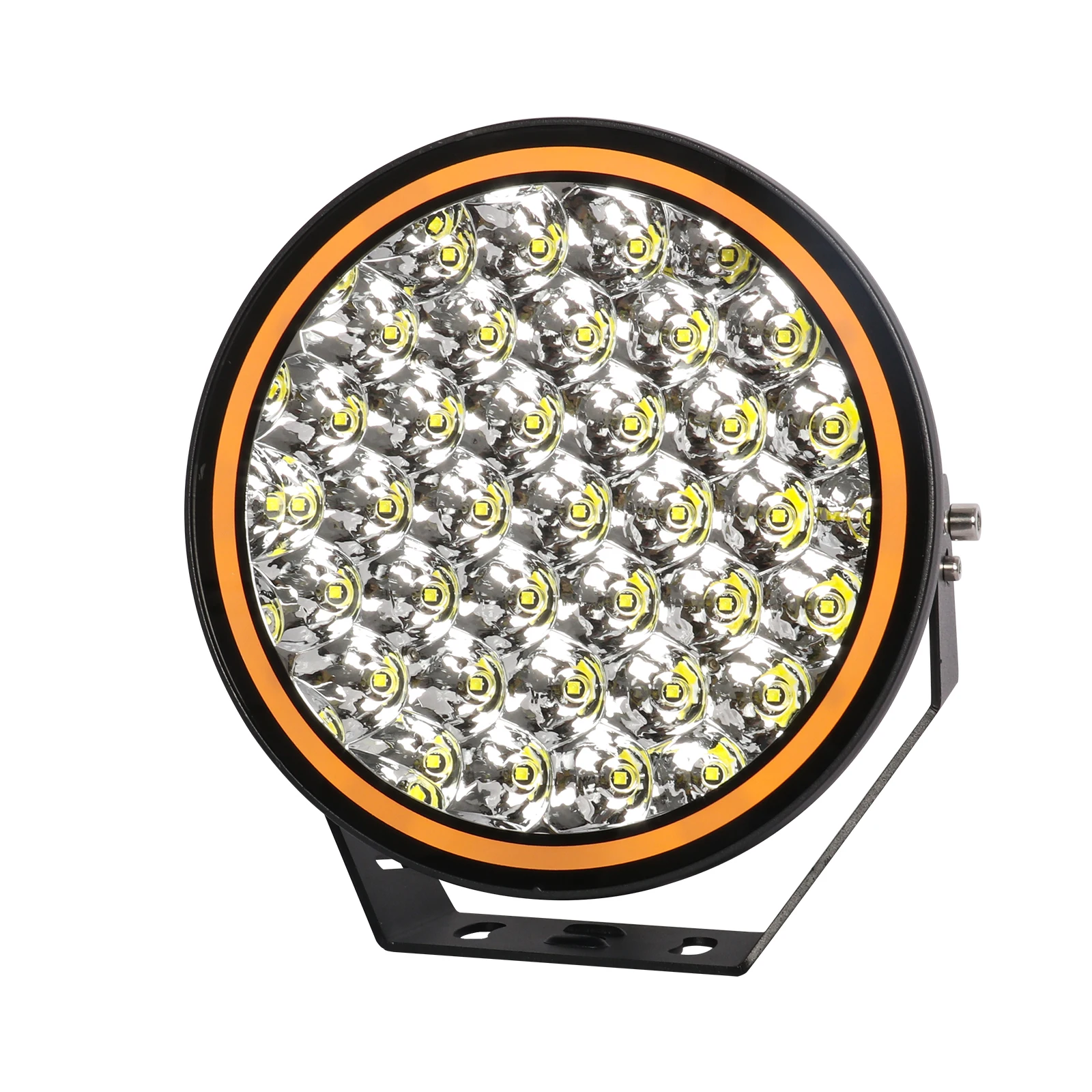 185W Dual Color DRL Auto Lighting 9 Inch Led Offroad Driving Light For Tractor Truck Lightfox