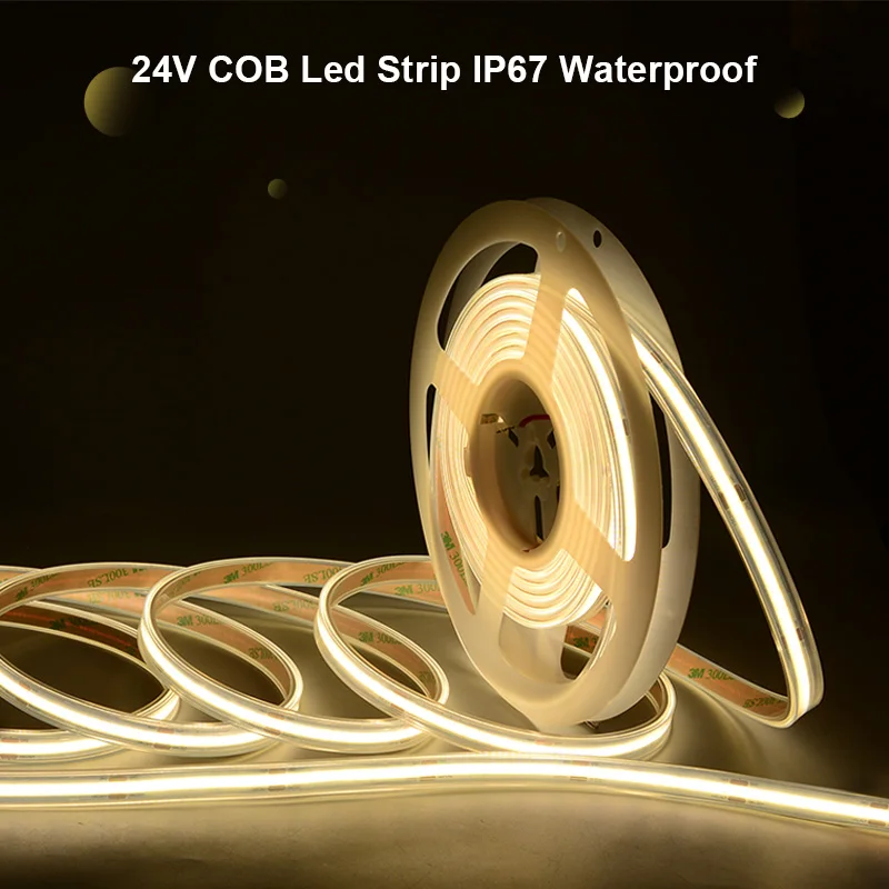 COXO Cob Led Strip Ip68 Ip67 Ip65 Ce Rohs ul 24v 12v 8mm 5mm Light Outdoor Waterproof