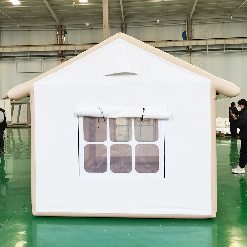 2023 customized 3-4 Persons Large space Waterproof Inflatable House Air big Tent Outdoor Inflatable Camping Tent with blower